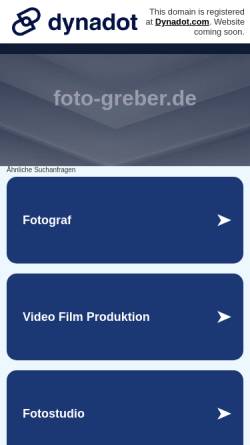 Vorschau der mobilen Webseite www.foto-greber.de, Fotostudio Greber