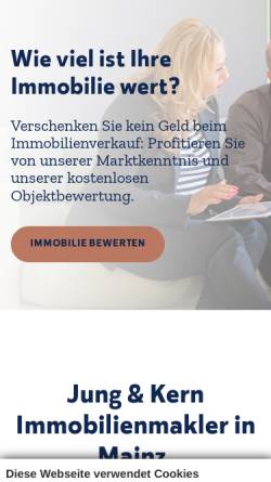 Vorschau der mobilen Webseite www.jung-kern.de, Jung & Kern Immobilien GmbH