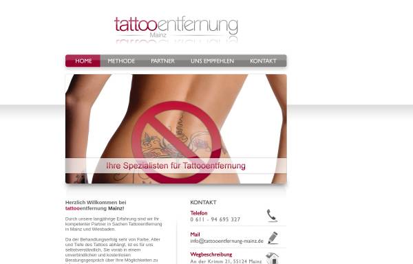 Vorschau von www.tattooentfernung-mainz.de, Tattooentfernung, Birgit Kettern