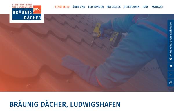 Vorschau von www.braeunig-daecher.de, Dachdeckermeister Jochen Bräunig GmbH