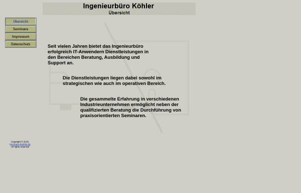 Vorschau von www.ing-buero-koehler.de, Ingenieurbüro Köhler