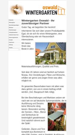 Vorschau der mobilen Webseite www.wintergarten-oswald.de, Wintergarten Oswald