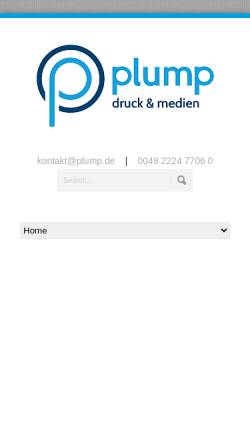 Vorschau der mobilen Webseite www.mhp-print.de, Medienhaus Plump GmbH