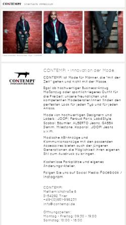 Vorschau der mobilen Webseite www.contempi.de, Contempi