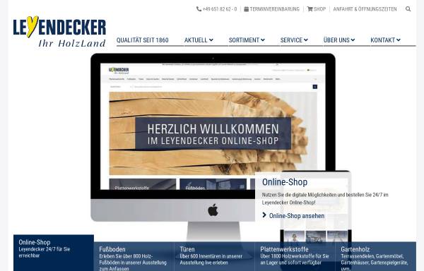 Vorschau von www.leyendecker.de, Holzland Leyendecker GmbH & Co.KG