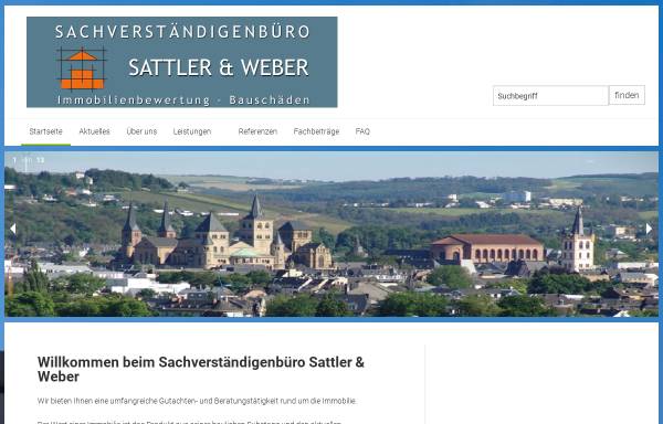 Vorschau von www.sattler-weber.com, Sachverständigenbüro Sattler und Weber