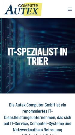 Vorschau der mobilen Webseite autex-trier.de, Autex Computer GmbH