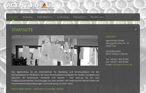 Vorschau von www.agenturhaus.de, Agenturhaus Gesellschaft für Marketing + Kommunikation mbH