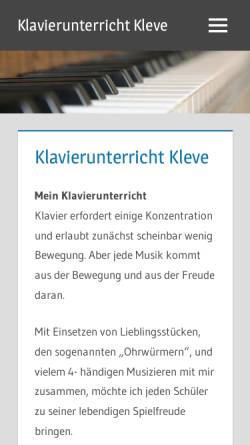 Vorschau der mobilen Webseite www.klavierunterricht-kleve.de, Fengels, Angela