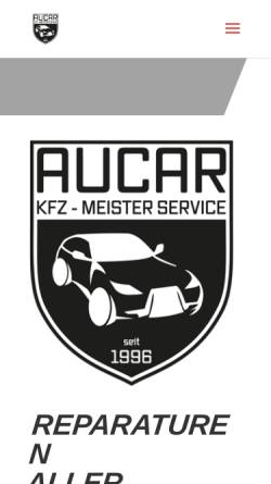 Vorschau der mobilen Webseite www.aucar.de, AUCAR - Kfz Meisterbetrieb