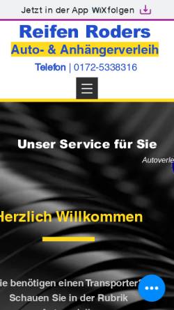Vorschau der mobilen Webseite www.auto-roders.de, Auto Roders