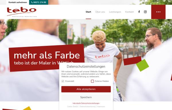 Vorschau von www.maler-tebo.de, tebo malerfachbetrieb