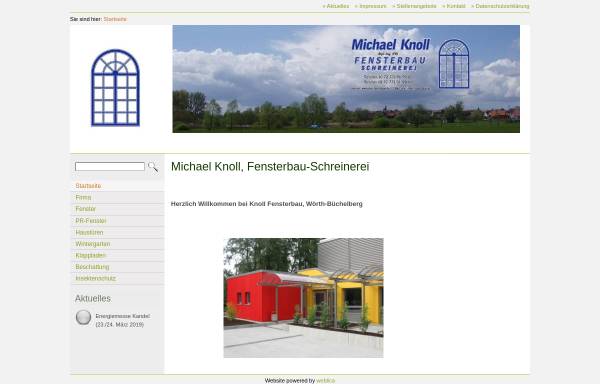 Vorschau von www.knoll-fensterbau.de, Knoll Fensterbau