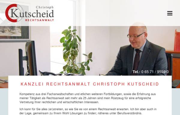 Vorschau von www.rechtsanwalt-kutscheid.de, Rechtsanwalt Christoph Kutscheid