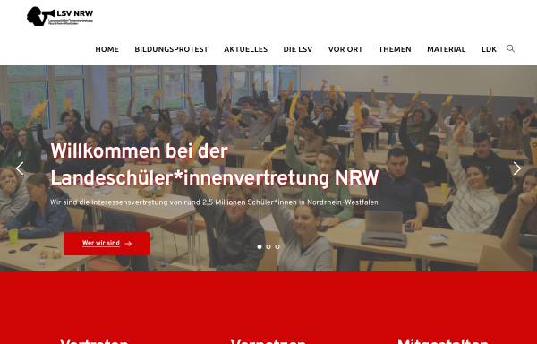 Vorschau von www.lsvnrw.de, LandesschülerInnenvertretung Nordrhein-Westfalen (LSV-NRW)
