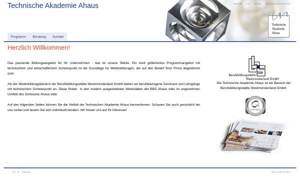 Vorschau von www.taa-ahaus.de, Technische Akademie Ahaus (TAA)