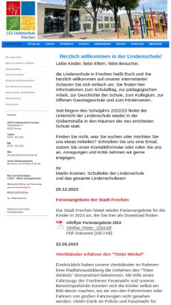 Vorschau der mobilen Webseite www.lindenschule-frechen.de, Lindenschule Frechen