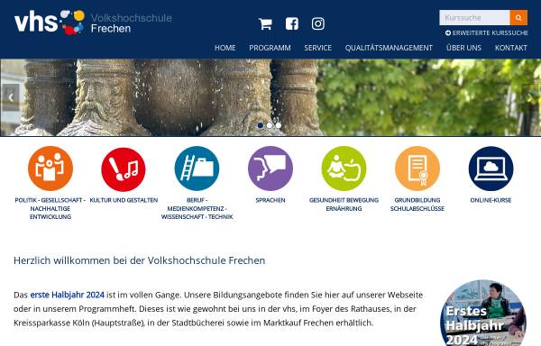 Vorschau von www.vhs-frechen.de, Volkshochschule Frechen