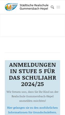 Vorschau der mobilen Webseite www.rs-hepel.de, Realschule Gummersbach-Hepel