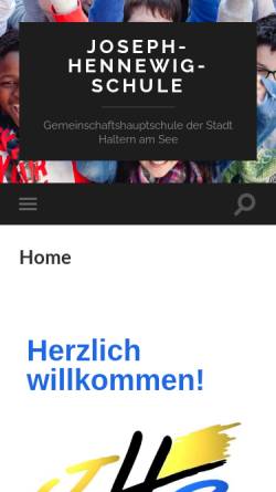Vorschau der mobilen Webseite www.joseph-hennewig-schule.de, Joseph-Hennewig-Schule