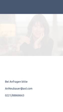 Vorschau der mobilen Webseite annette-neubauer.de, Annette Neubauer, Pädagogische Fachpraxis