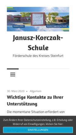 Vorschau der mobilen Webseite www.jk-schule.de, Janusz-Korczak-Schule