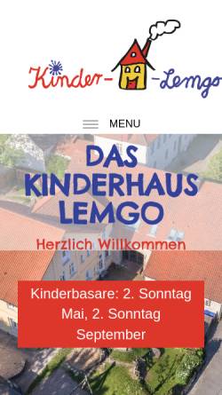 Vorschau der mobilen Webseite www.kinderhaus-lemgo.de, Kindertagesstätte Kinderhaus Lemgo e.V.