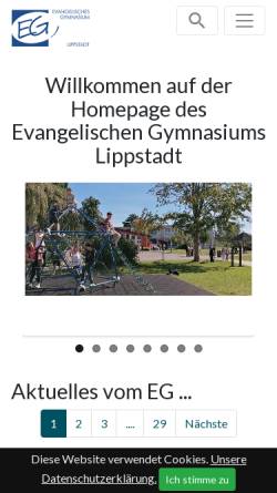 Vorschau der mobilen Webseite www.eg-lippstadt.de, Evangelisches Gymnasium Lippstadt