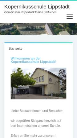 Vorschau der mobilen Webseite www.kopernikusschule.de, Kopernikusschule Lippstadt