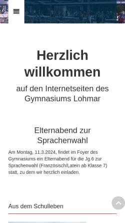 Vorschau der mobilen Webseite www.gymnasium-lohmar.org, Gymnasium Lohmar