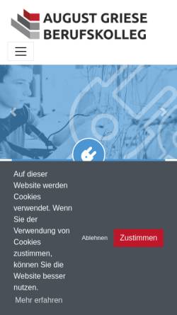 Vorschau der mobilen Webseite www.agb-loehne.de, August-Griese-Berufskolleg