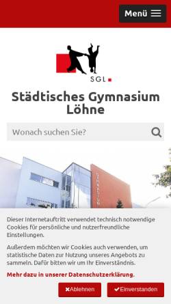 Vorschau der mobilen Webseite www.sgl-online.de, Städtisches Gymnasium Löhne [SGL]