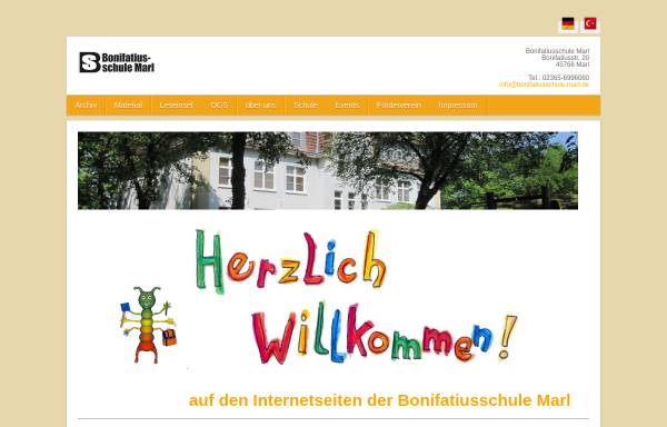 Vorschau von www.bonifatiusschule-marl.de, Bonifatiusschule