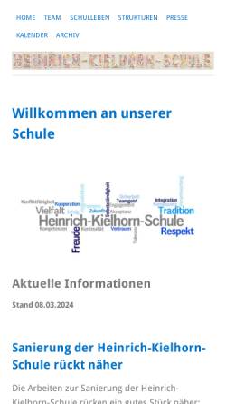 Vorschau der mobilen Webseite www.hks.marl.de, Heinrich-Kielhorn-Schule (HKS)