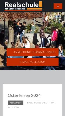Vorschau der mobilen Webseite www.realschule-meschede.de, Städtische Realschule