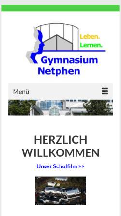 Vorschau der mobilen Webseite www.gymnet.de, Gymnasium Netphen