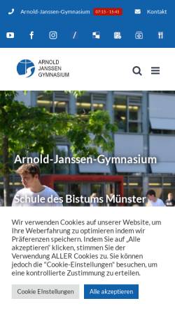 Vorschau der mobilen Webseite www.ajg.eu, Arnold-Jannsen-Gymnasium