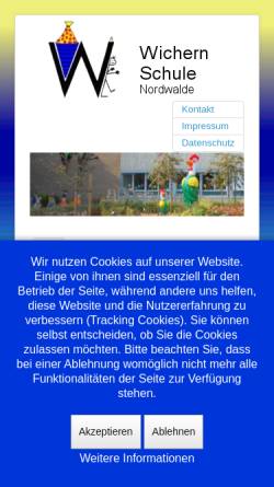 Vorschau der mobilen Webseite www.wicherngrundschule.de, Wichern-Grundschule Nordwalde