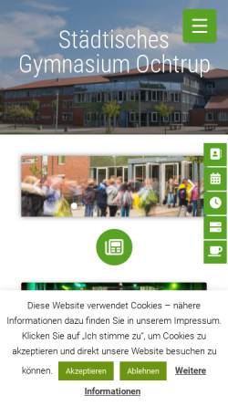Vorschau der mobilen Webseite www.gymnasium-ochtrup.de, Städtisches Gymnasium Ochtrup