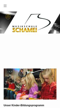 Vorschau der mobilen Webseite www.musikschule-schamei.de, Musikschule Schamei