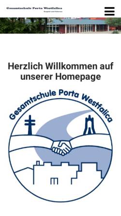Vorschau der mobilen Webseite www.gesamtschule-porta.de, Gesamtschule Porta Westfalica