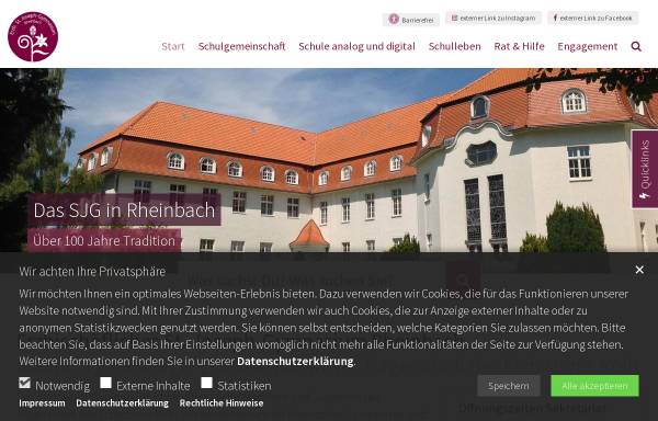 Vorschau von www.sjg-rheinbach.de, Erzbischöfliches St.-Joseph-Gymnasium Rheinbach