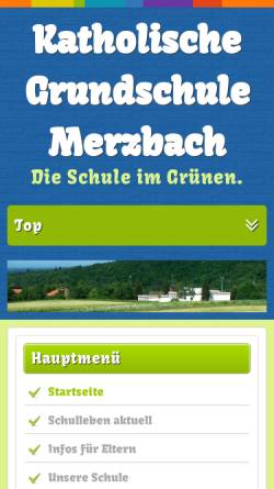 Vorschau der mobilen Webseite www.kgs-merzbach.de, Katholische Grundschule Merzbach