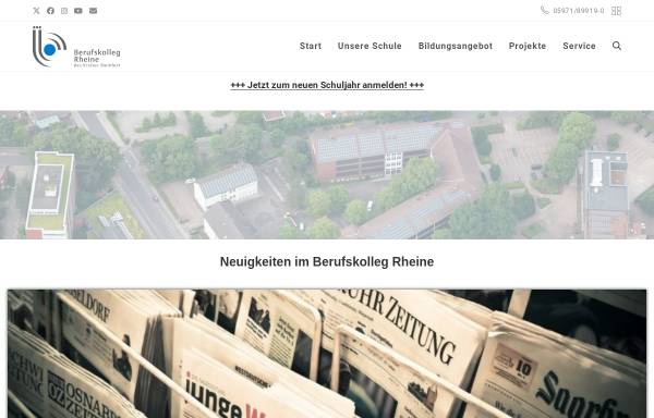 Vorschau von www.berufskolleg-rheine.de, Berufskolleg der Stadt Rheine