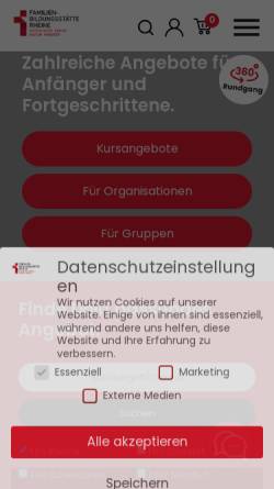 Vorschau der mobilen Webseite www.fbs-rheine.de, Familienbildungsstätte Rheine (FBS)
