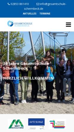 Vorschau der mobilen Webseite www.gesamtschule-schermbeck.de, Gesamtschule Schembeck