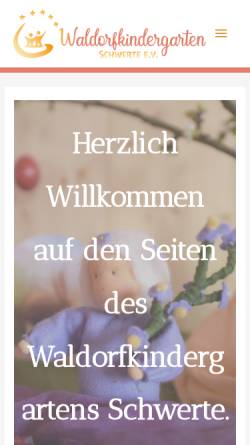 Vorschau der mobilen Webseite www.waldorf-schwerte.de, Waldorfkindergarten Schwerte e.V.
