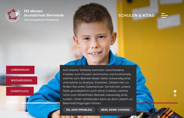 Vorschau von www.fes-minden.de, Freie evangelische Grundschule