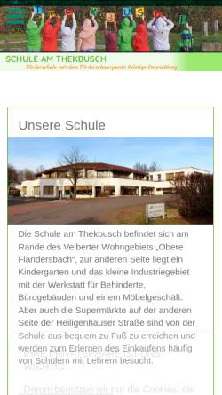 Vorschau der mobilen Webseite www.schule-am-thekbusch.de, Schule Am Thekbusch
