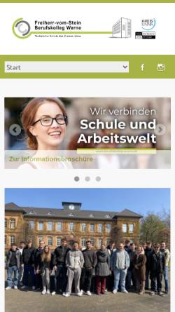 Vorschau der mobilen Webseite www.bk-werne.de, Freiherr-vom-Stein Berufskolleg Werne